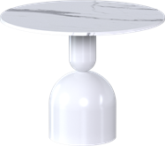 White Ava Side Table